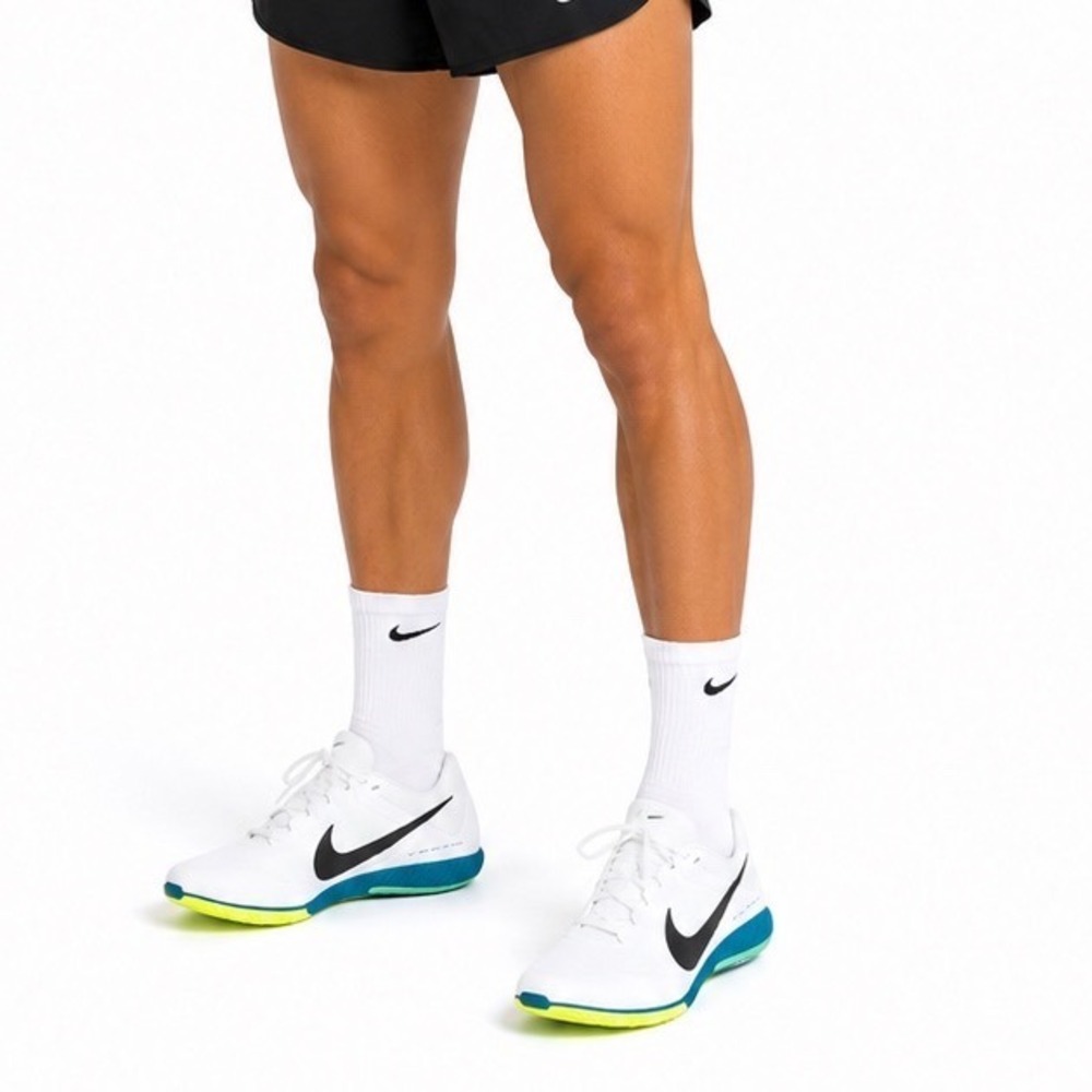 Nike Rival Sprint Track Field Spikes White Black Volt M11 F12.5 Sporty 106-26